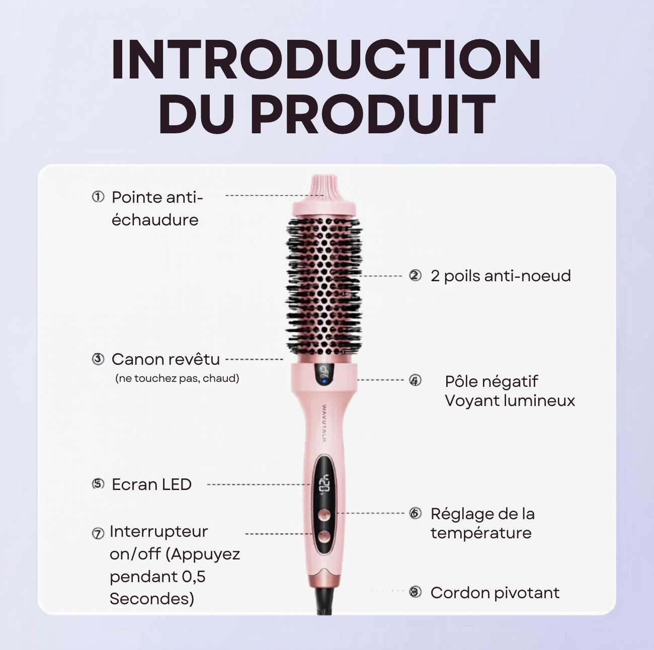 Brosse thermique Glowis